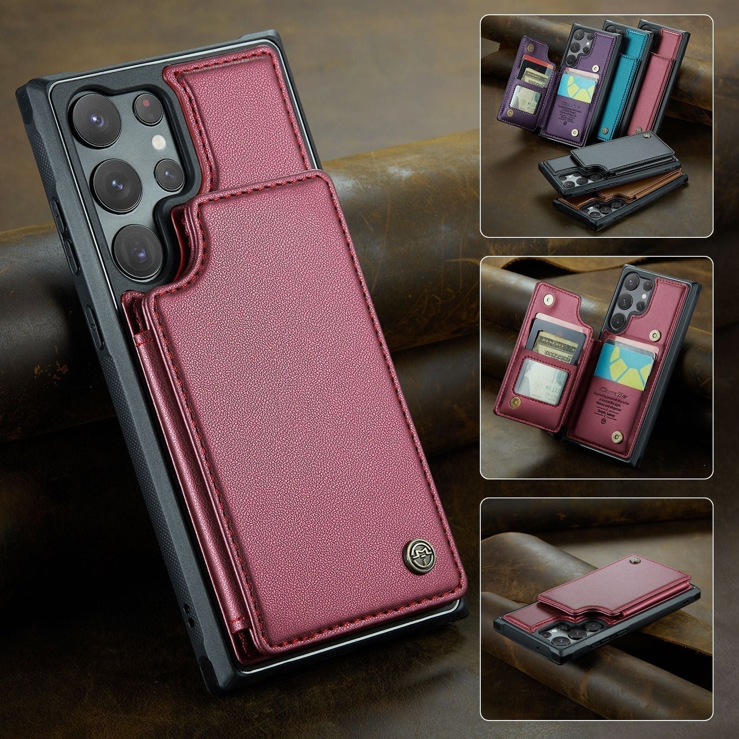 New Wallet Flap Premium Leather Case For Samsung A Series