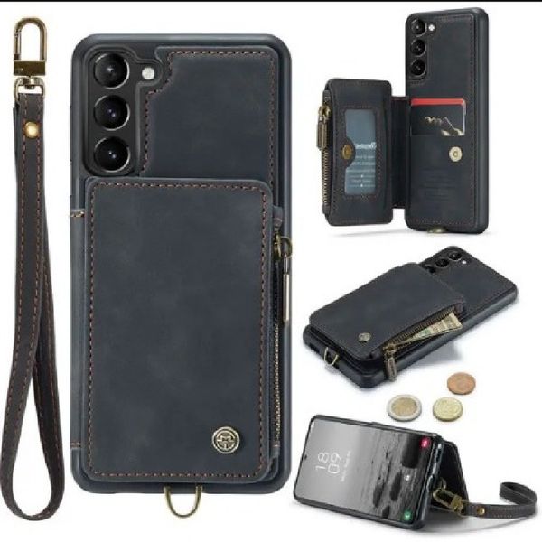 Luxury Zipper Flip Anti-theft Brush Phone Case For Samsung A14/A34/A54