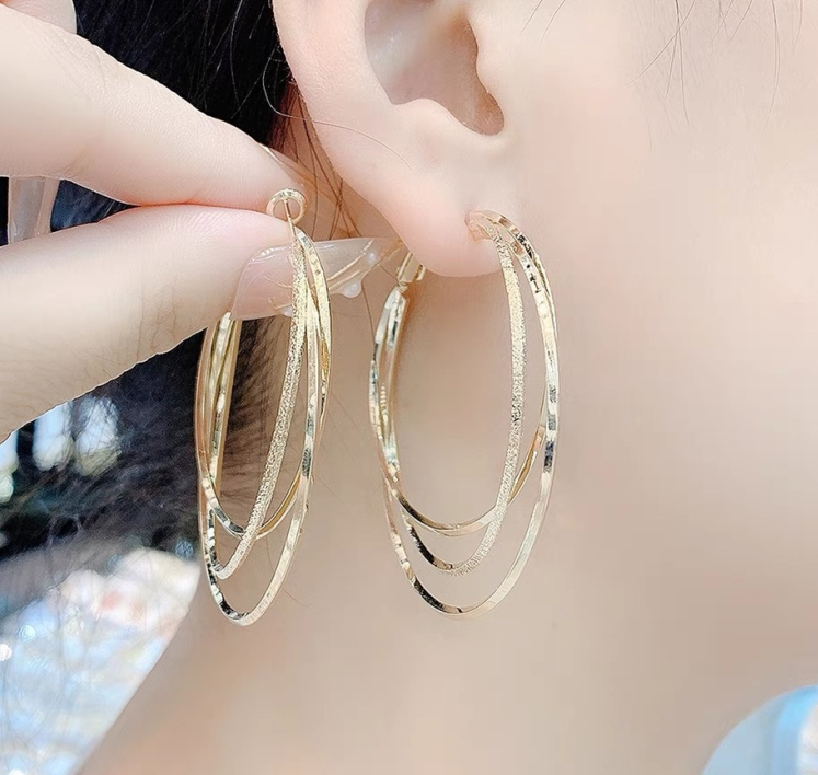 BUY 1 GET 1 FREE-Layered Hoop Earrings