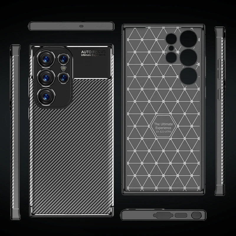 Matte carbon fiber phone case