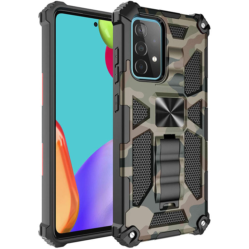 Camouflage Luxury Armor Shockproof Case With Kickstand For Samsung Galaxy A23