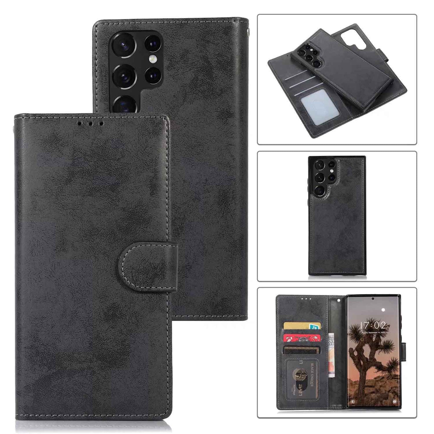 Retro Split Wallet Case For Samsung S23/S22 Series