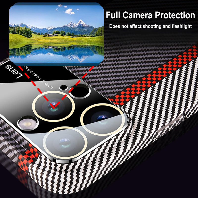 Luxury Carbon Fiber Pattern Magnetic Case