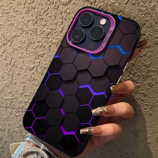 Cyberpunk Honeycomb 3D Cool Waterproof Phone Case For IPhone 14/13/12/11 Series