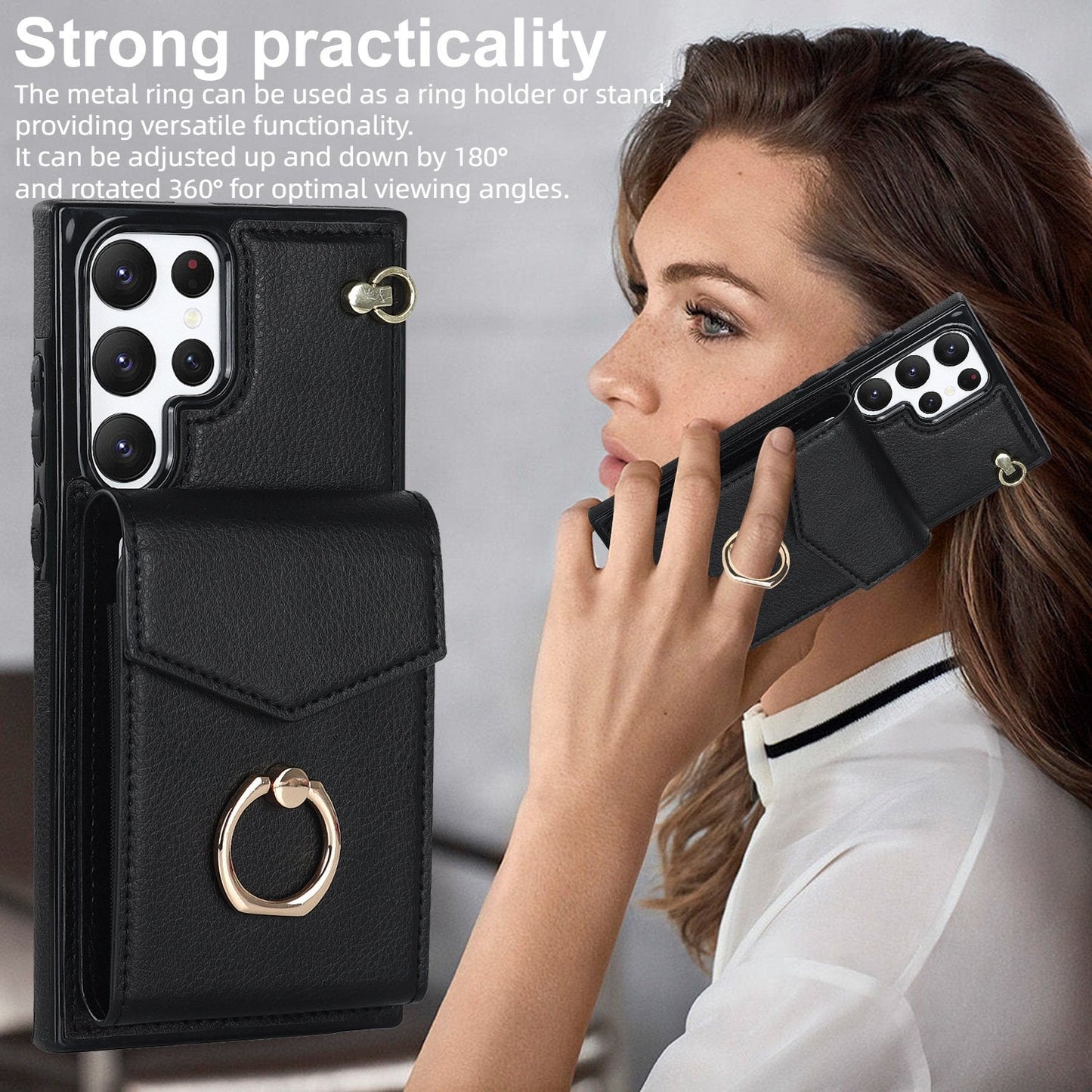 Crossbody Card Holder Phone Case for Samsung S/Note Series