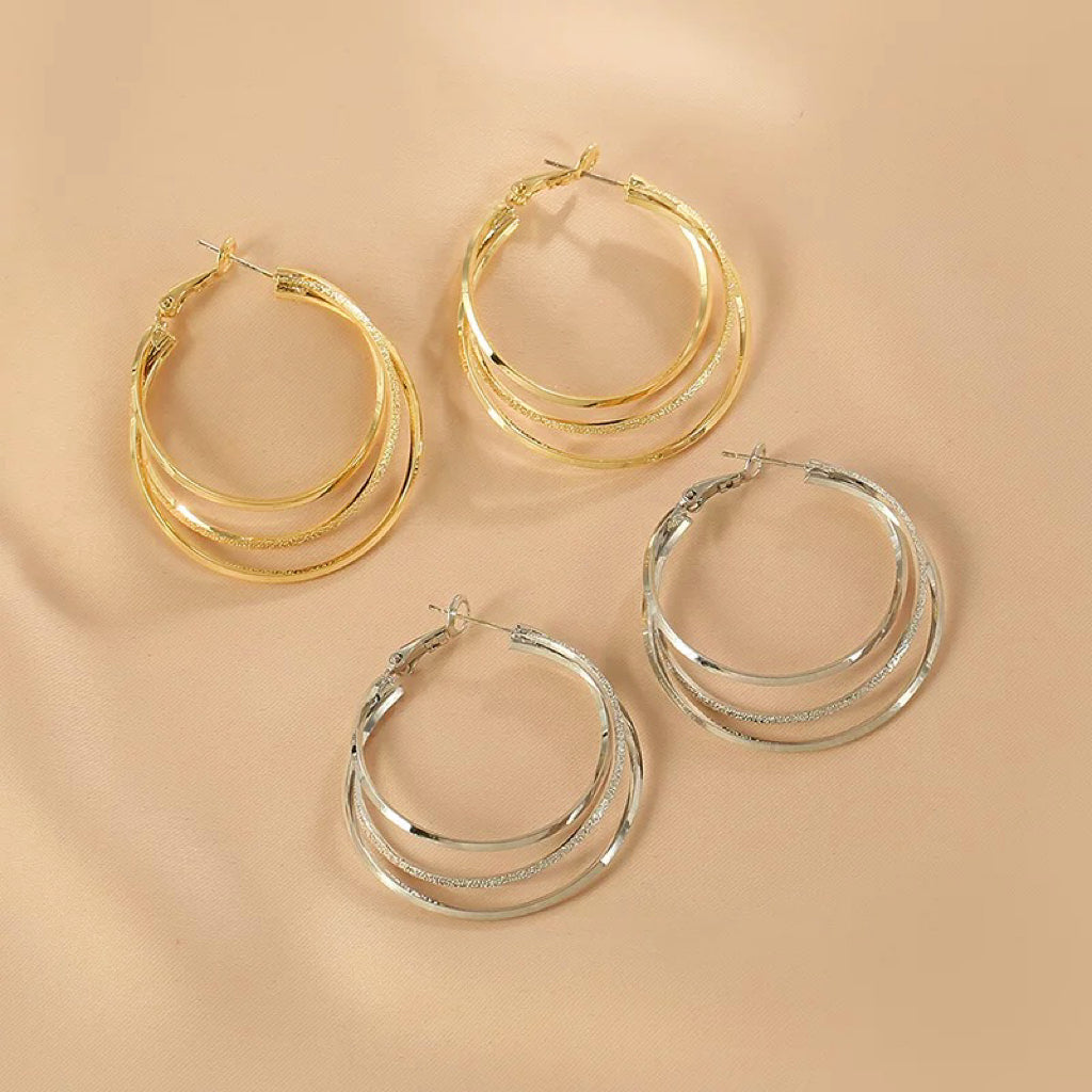 BUY 1 GET 1 FREE-Layered Hoop Earrings