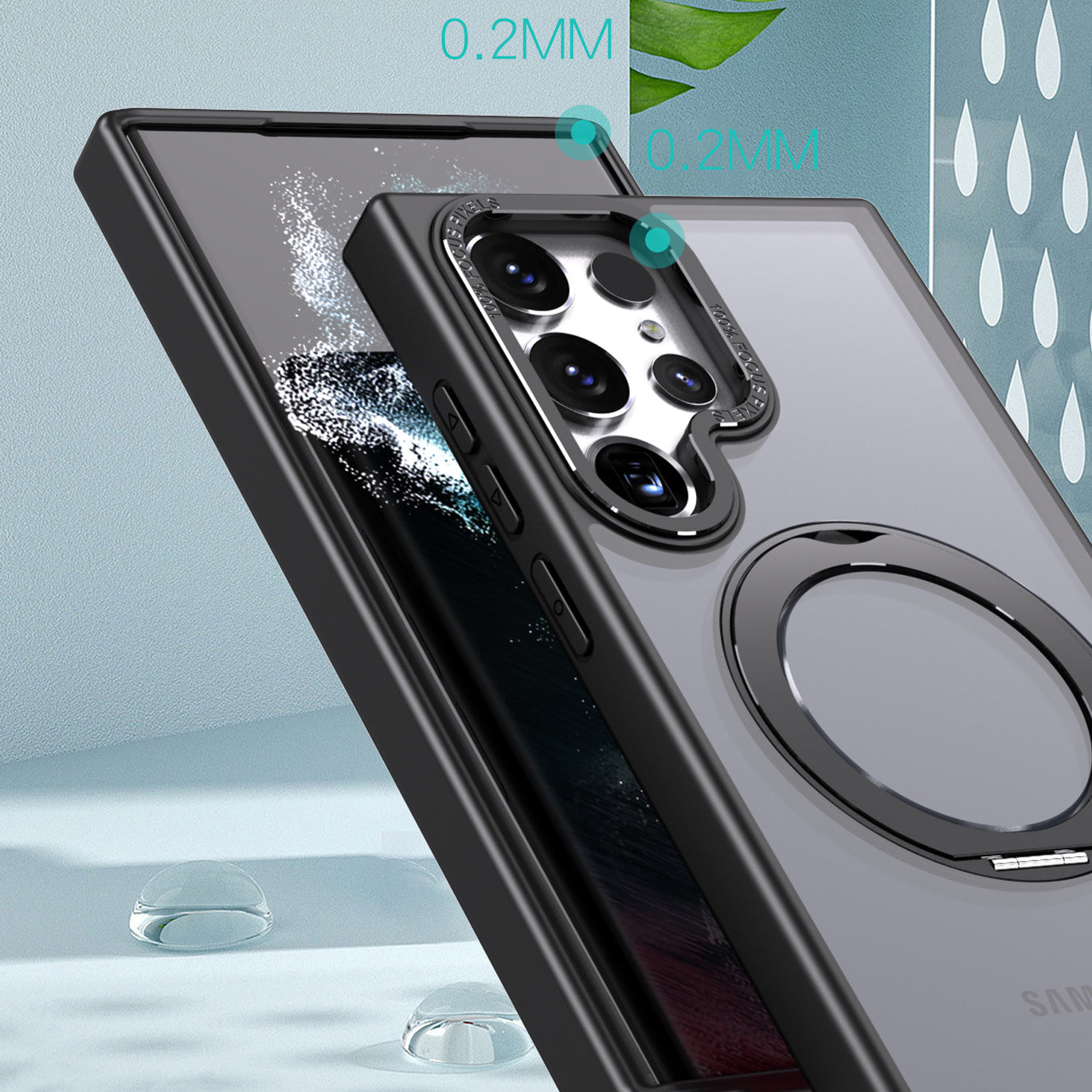 Rotating Magnetic Adsorption Shockproof Protective Shell for Samsung