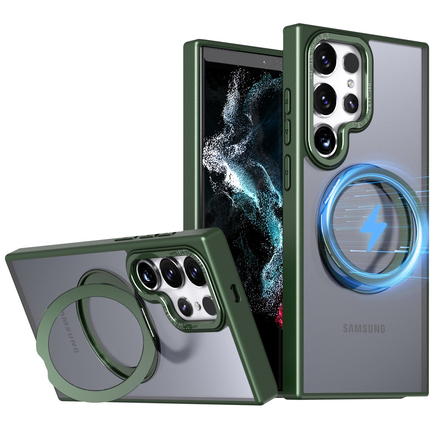 Rotating Magnetic Adsorption Shockproof Protective Shell for Samsung