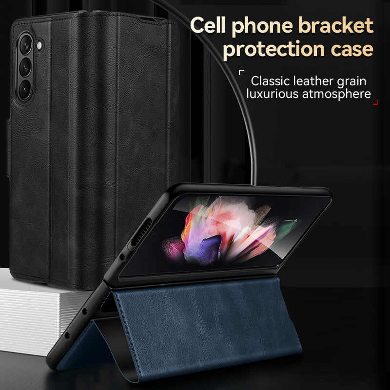 Leather Flip Magnetic Stand Phone Case For Z Fold 5/4/3