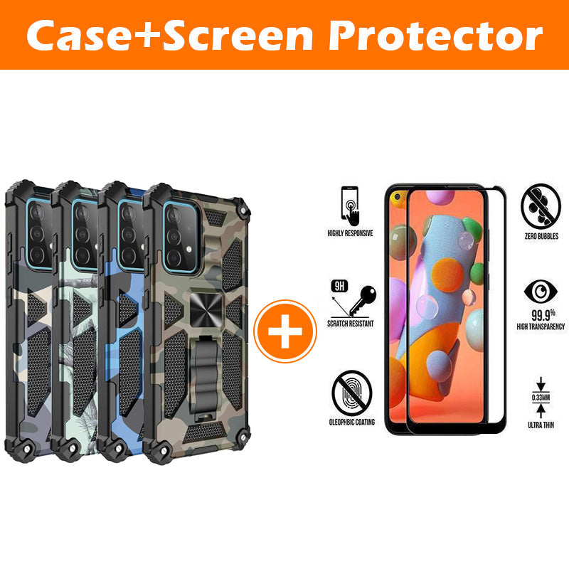 Camouflage Luxury Armor Shockproof Case With Kickstand For Samsung Galaxy A23