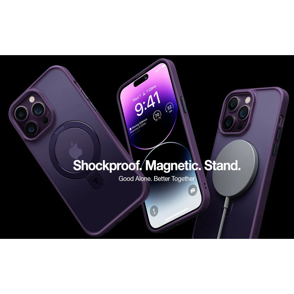 New Design Shockproof iPhone  15 Case Compatible with MagSafe (with Stand)