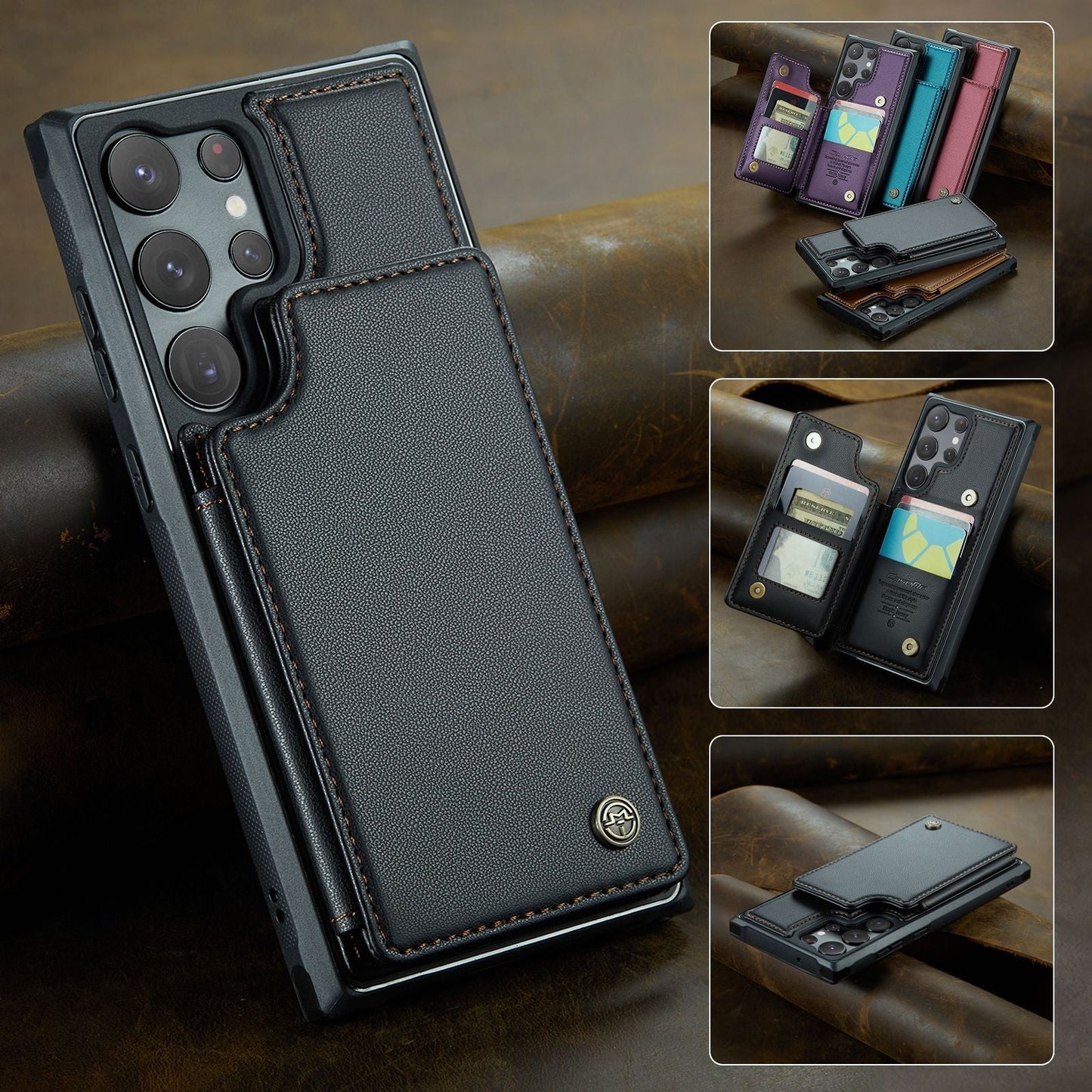 New Wallet Flap Premium Leather Case For Samsung A Series