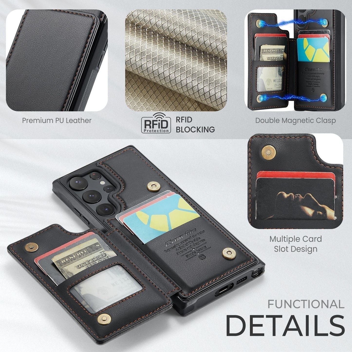 New Wallet Flap Premium Leather Case For Samsung A Series