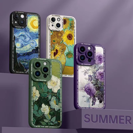 iPhone 14 Oil Painting Series| Pupil Liquid Silicone Phone Case