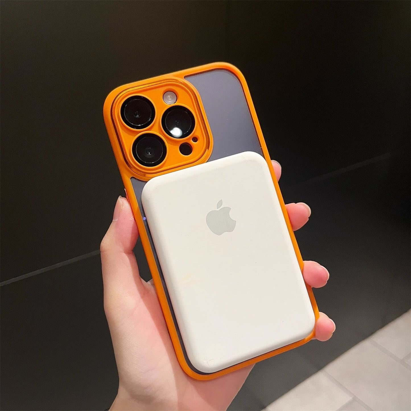 Transparent Acrylic Silicone Armor iPhone Case