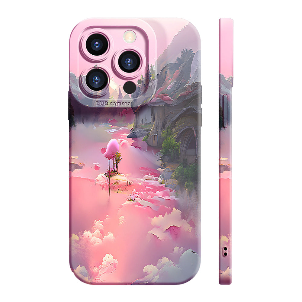 Oil Painting Landscape Liquid Silicone Phone Case