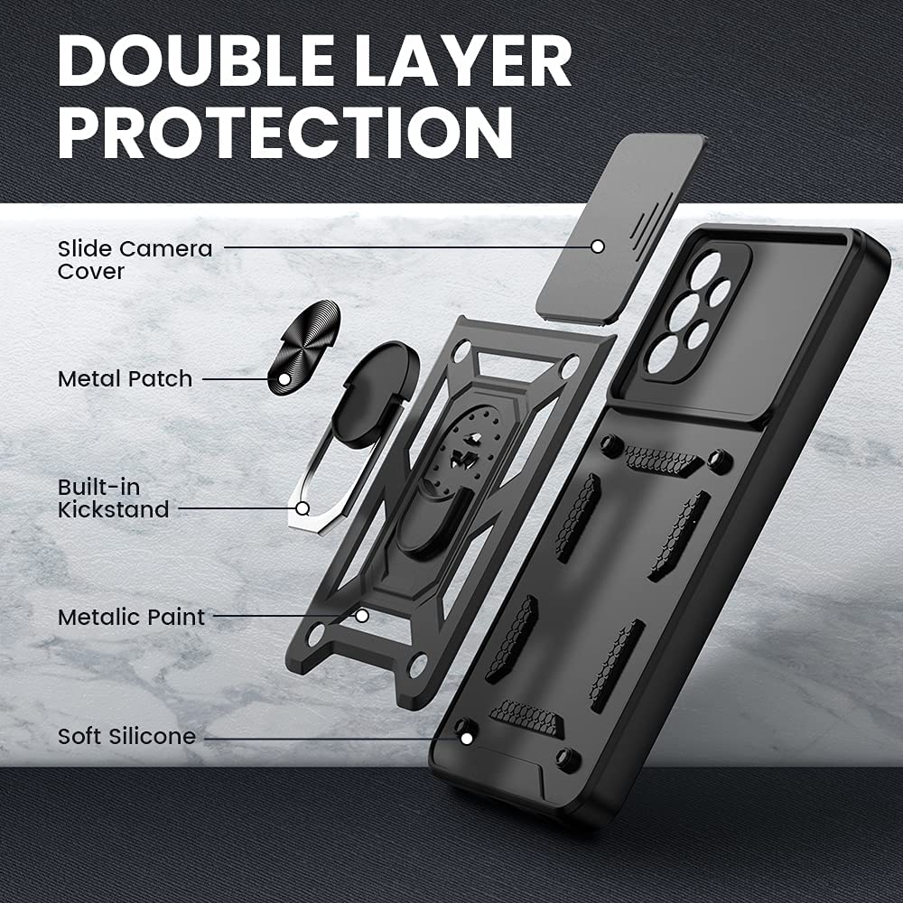 Luxury Lens Protection Vehicle-mounted Shockproof Case For Samsung Galaxy A53