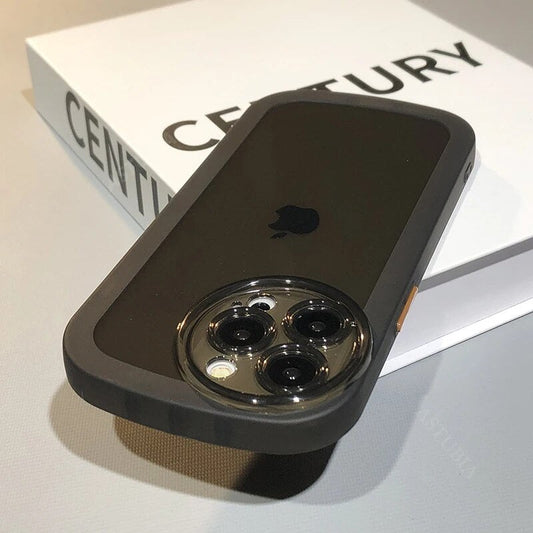 Circle Camera Protection Acrylic Clear Case For iPhone
