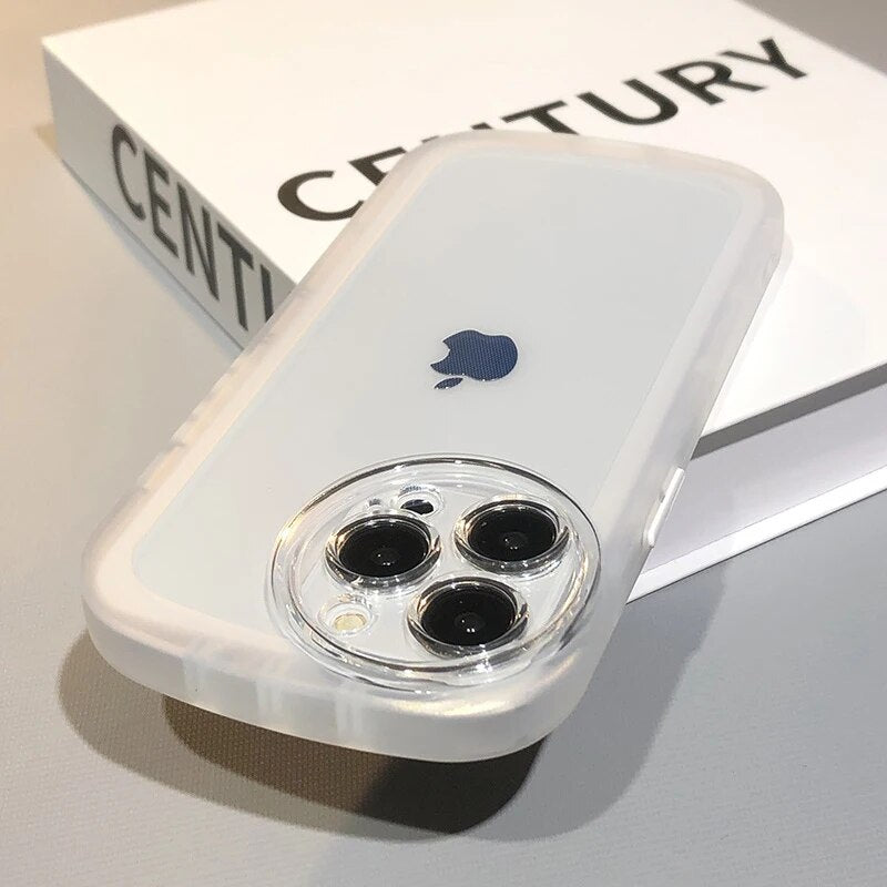 Circle Camera Protection Acrylic Clear Case For iPhone