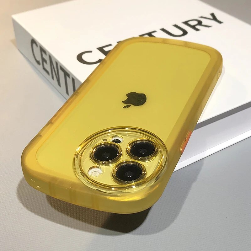 Circle Camera Protection Acrylic Clear Case For iPhone