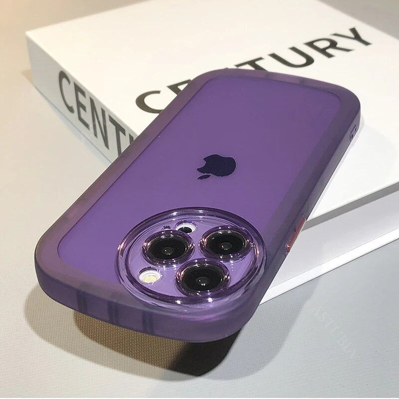 Circle Camera Protection Acrylic Clear Case For iPhone