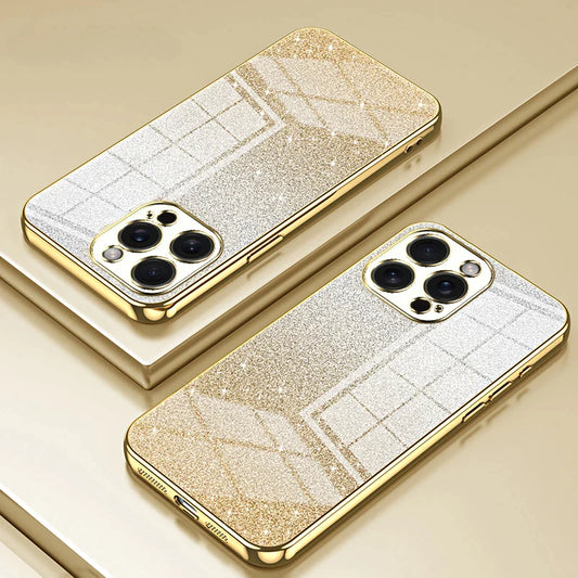 Electroplated Glitter Soft Case For iPhone