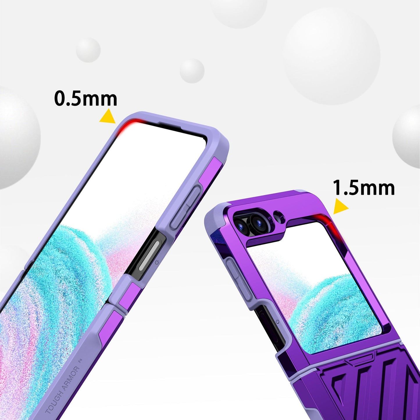 Fashion Armor Hinge integrated Plating Anti-fall Protective Phone Case For Samsung Galaxy Z Flip5 Flip4 Flip3