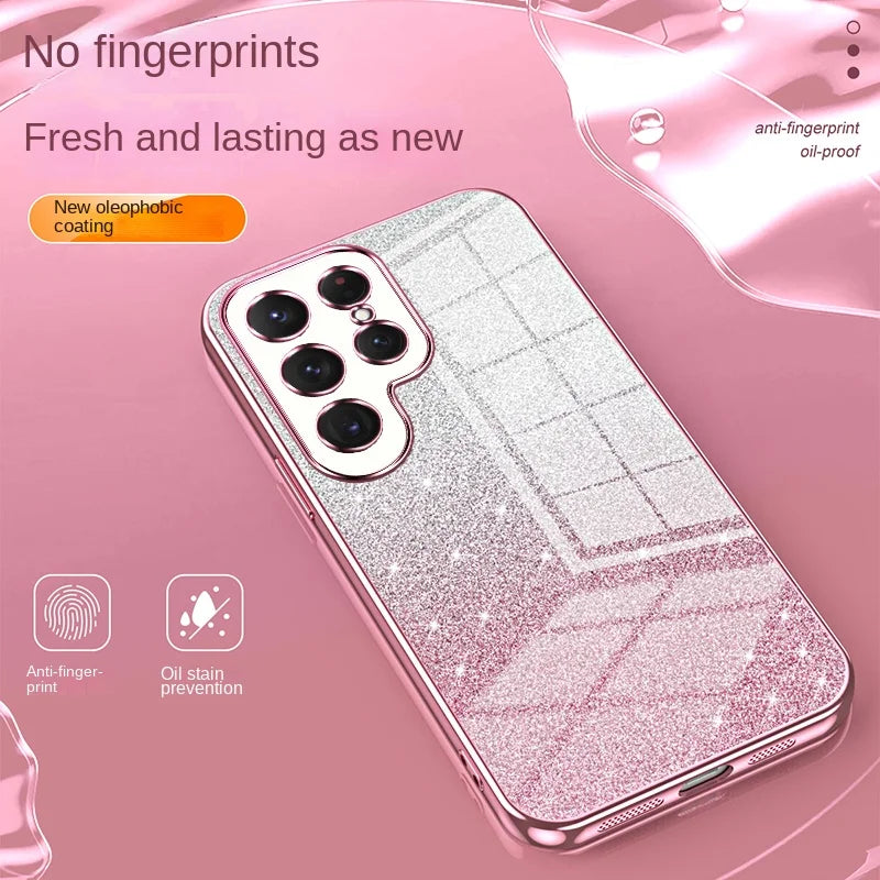 Glitter Electroplated Soft Case For Samsung Galaxy