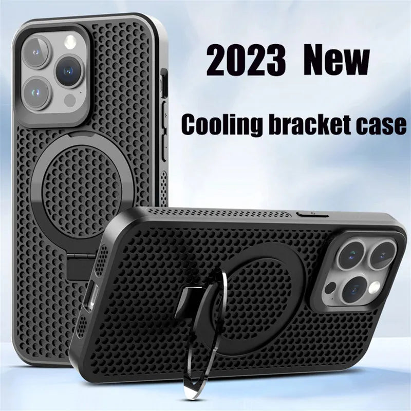 Dissipation Cooling Magnetic Stand Case For iPhone