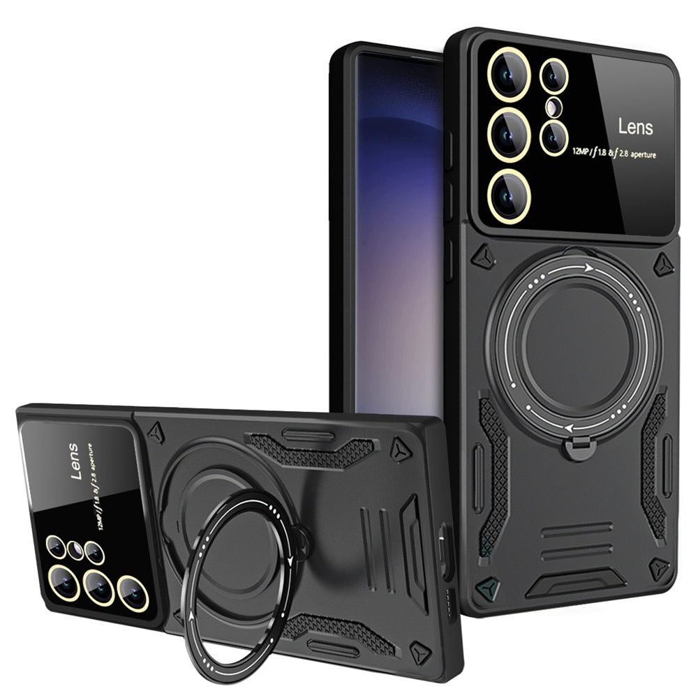 Magnetic Stand Shockproof Armor Case for Samsung Series