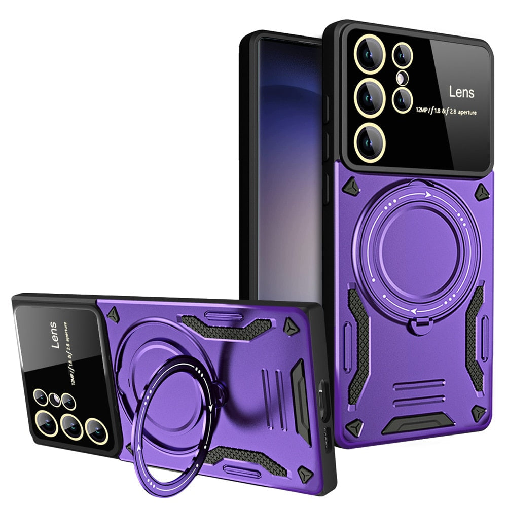 Magnetic Stand Shockproof Armor Case for Samsung Series