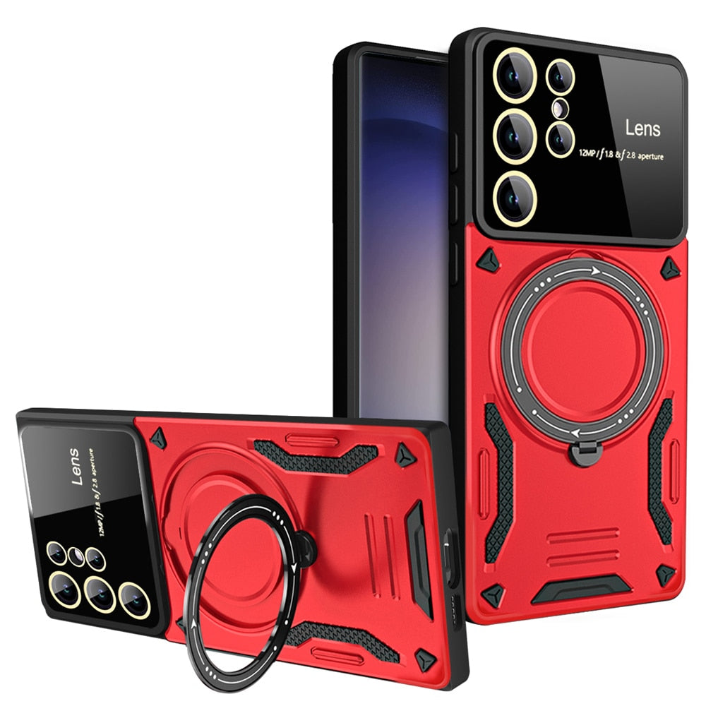 Magnetic Stand Shockproof Armor Case for Samsung Series