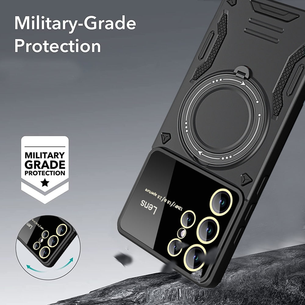 Magnetic Stand Shockproof Armor Case for Samsung Series