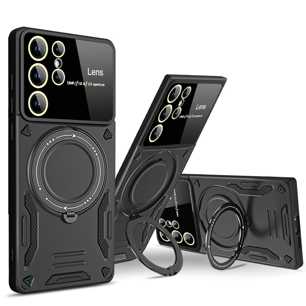 Magnetic Stand Shockproof Armor Case for Samsung Series