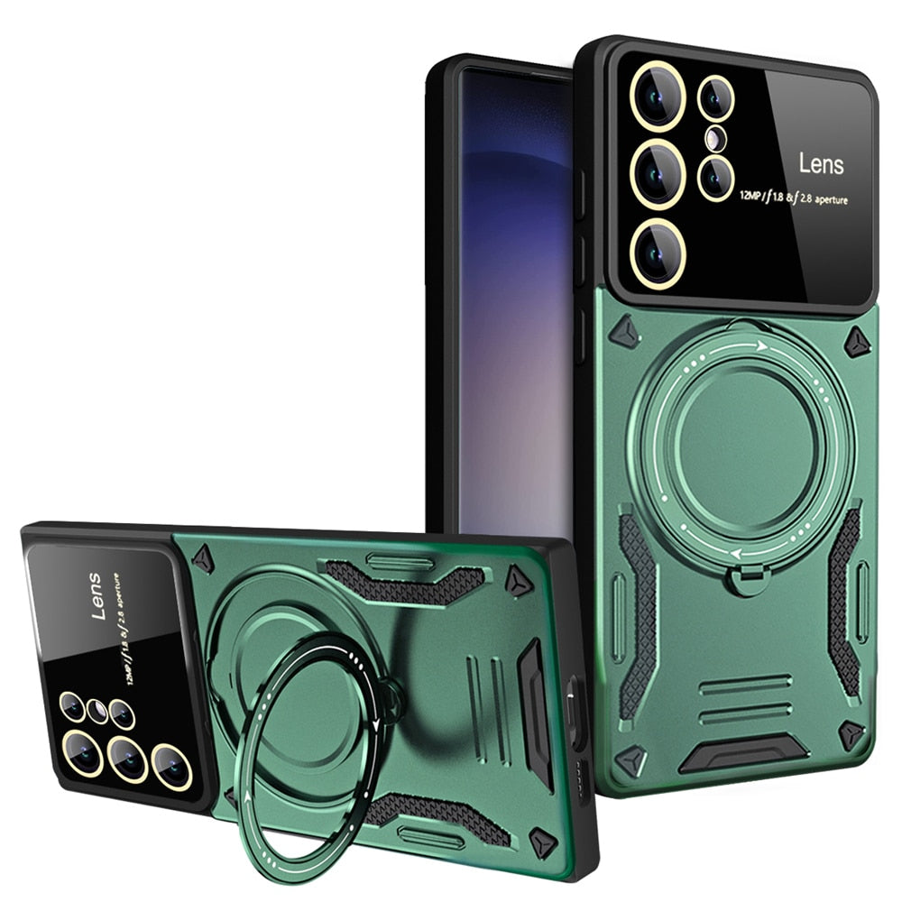Magnetic Stand Shockproof Armor Case for Samsung Series