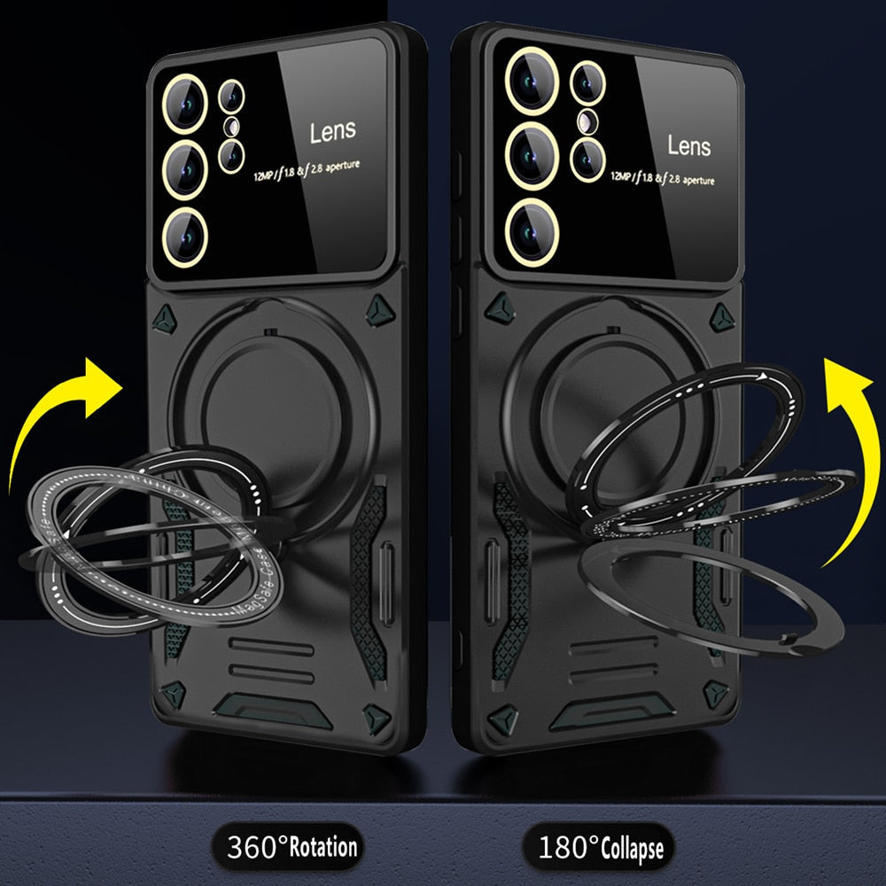 Magnetic Stand Shockproof Armor Case for Samsung Series