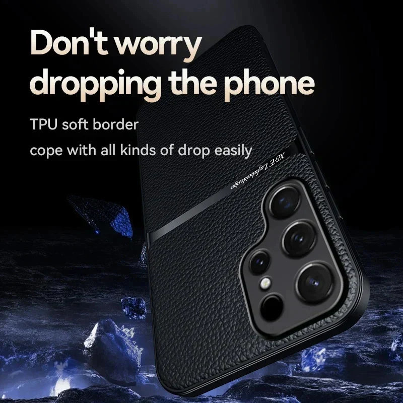 New Magnetic Artificial Leather Soft Case For Samsung