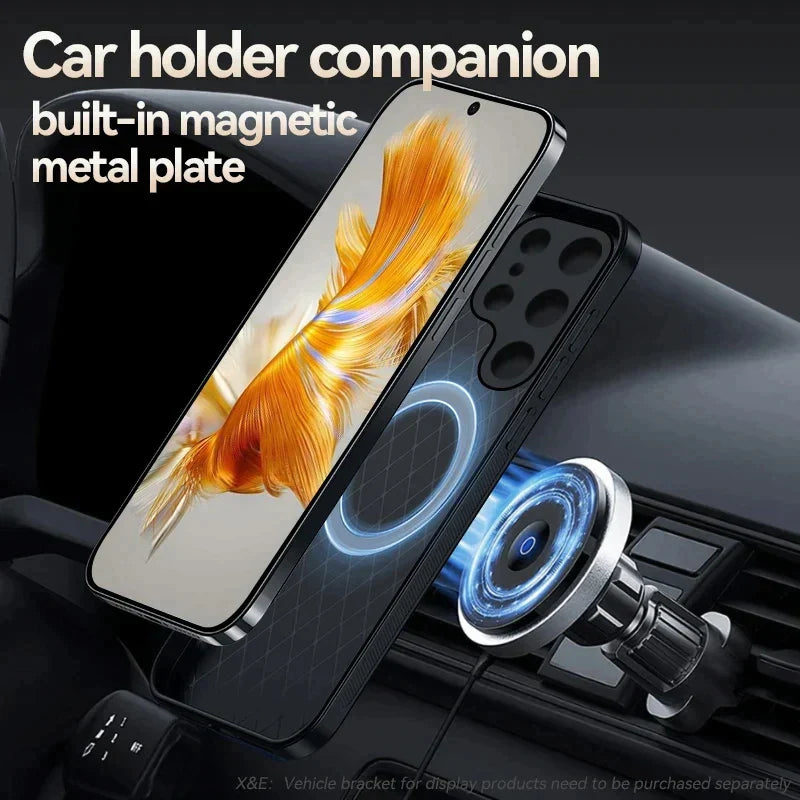 New Magnetic Artificial Leather Soft Case For Samsung