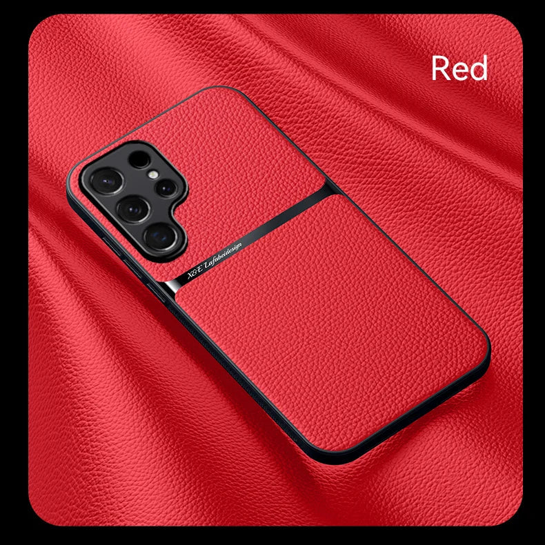 New Magnetic Artificial Leather Soft Case For Samsung