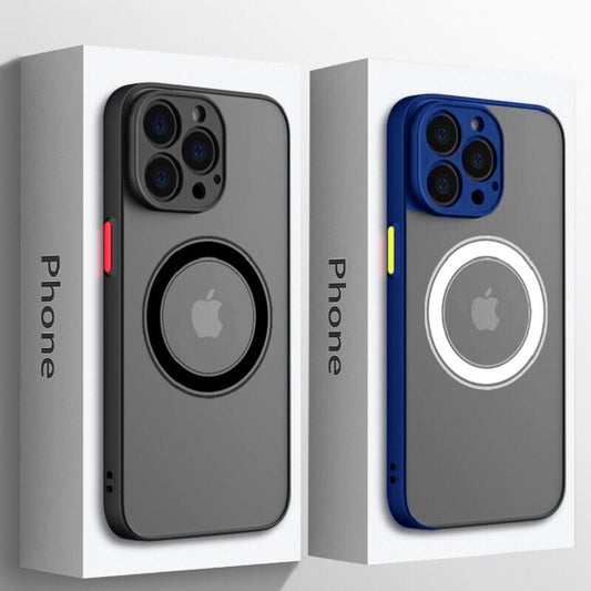Custodia di ricarica wireless magnetica opaca per iPhone