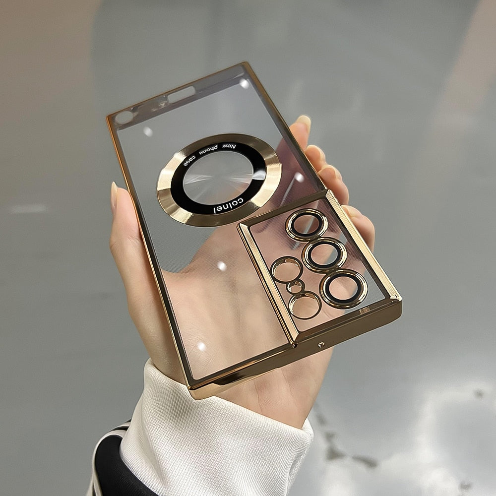 Clear Silicone Magnetic Case For Samsung Galaxy
