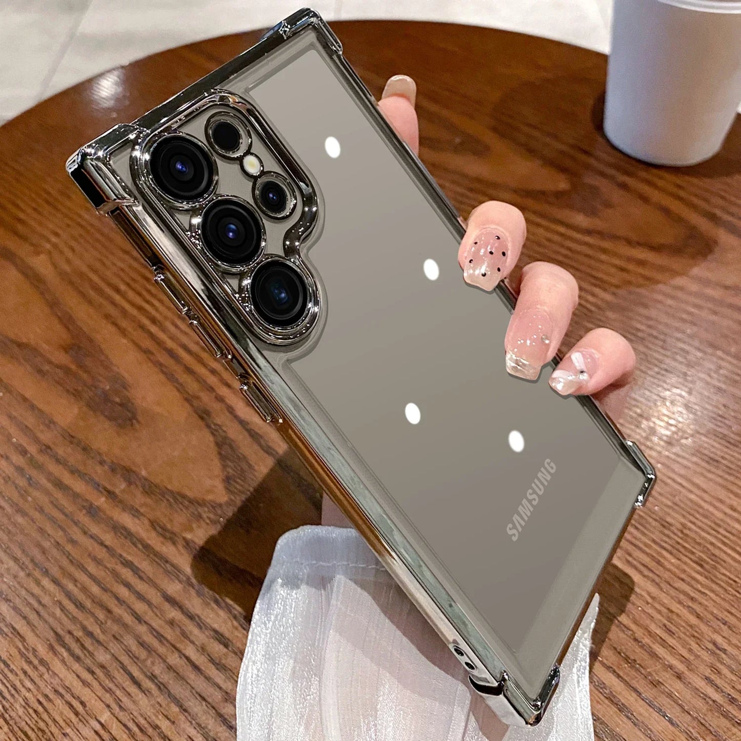 Transparent Plating Shockproof Case for Samsung Galaxy