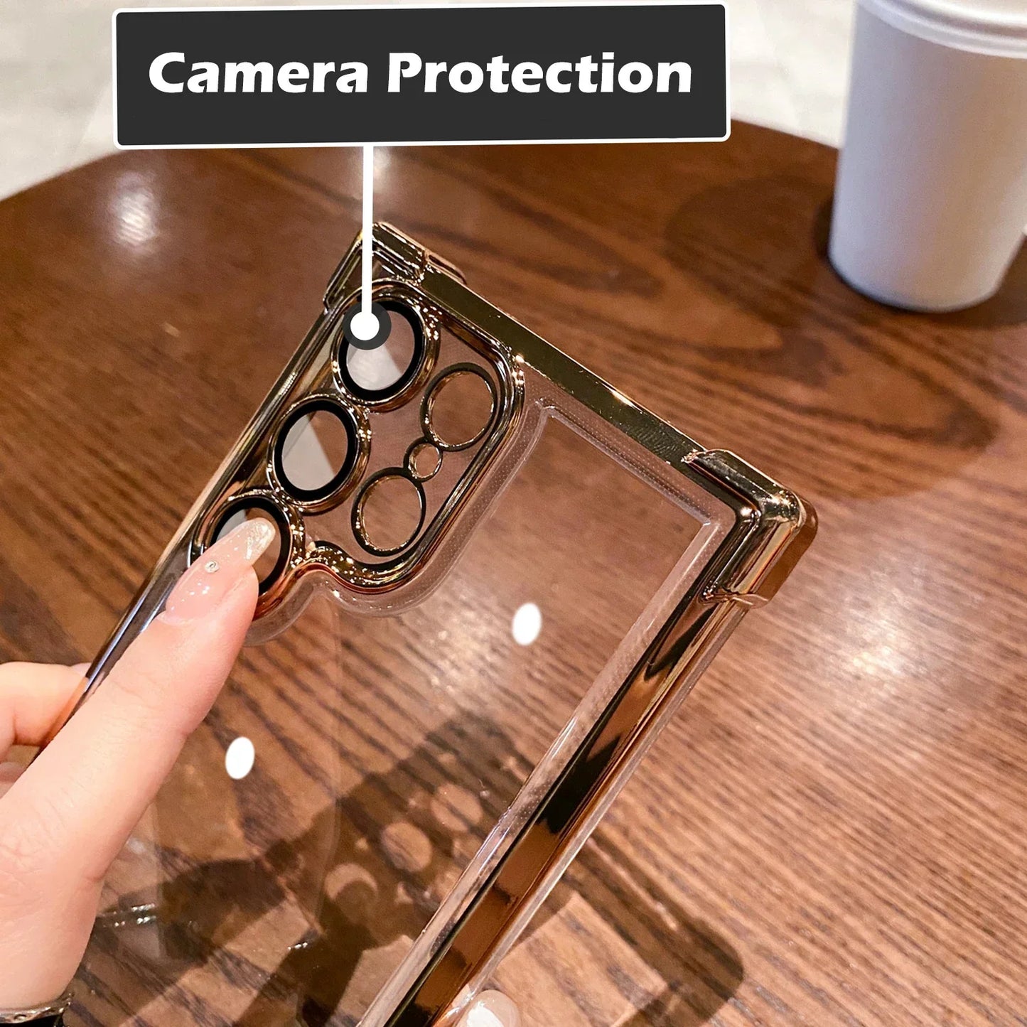 Transparent Plating Shockproof Case for Samsung Galaxy
