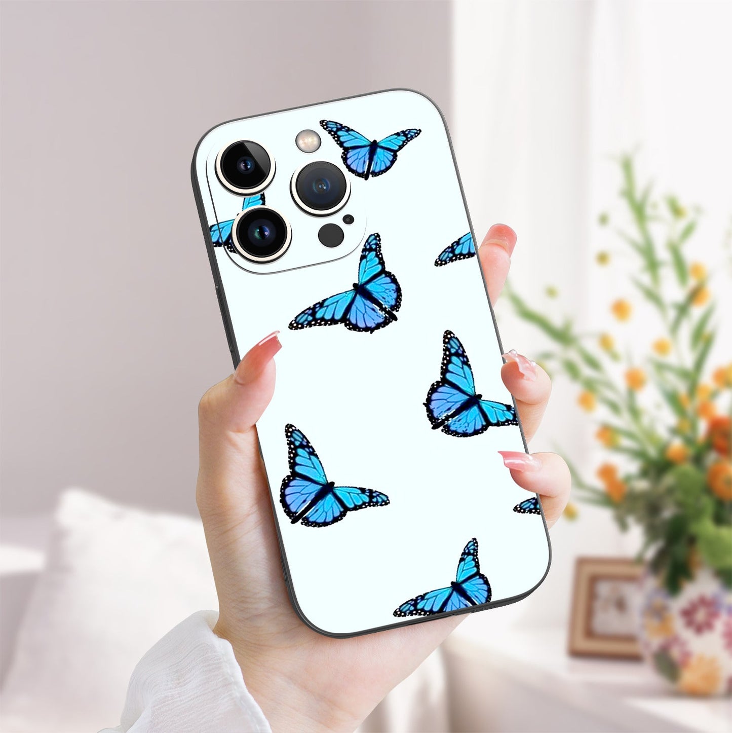 Painted Butterfly Pattern Case For iPhone