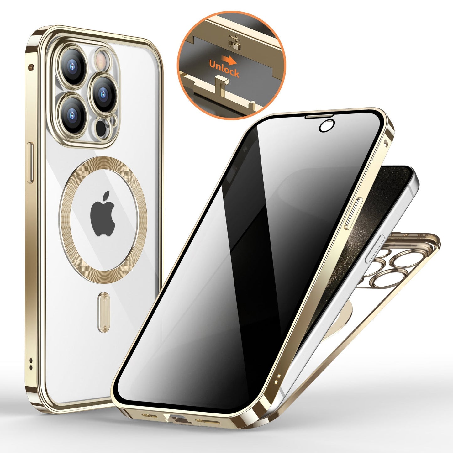 Metal Snap Buckle Magnetic Case for IPhone