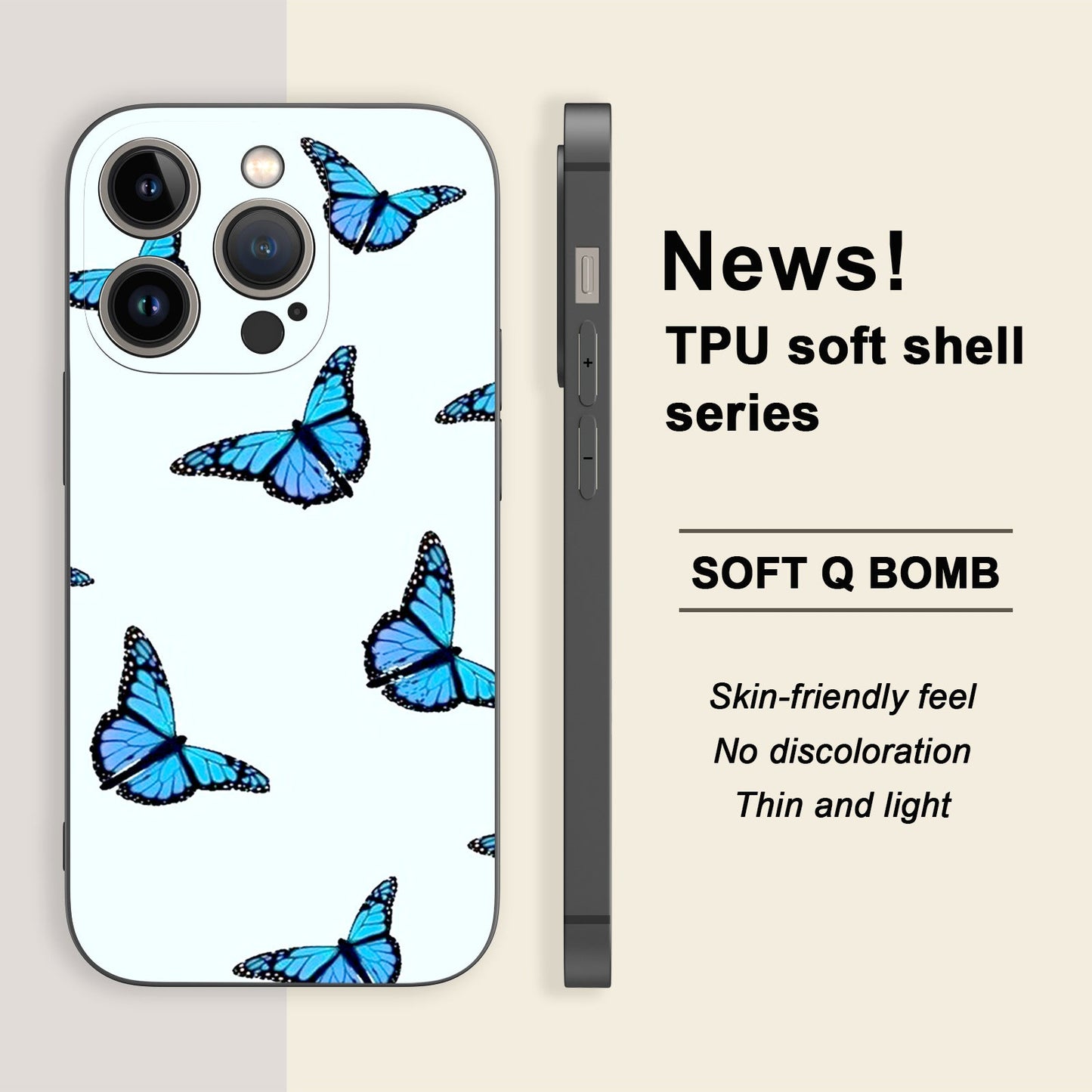 Painted Butterfly Pattern Case For iPhone