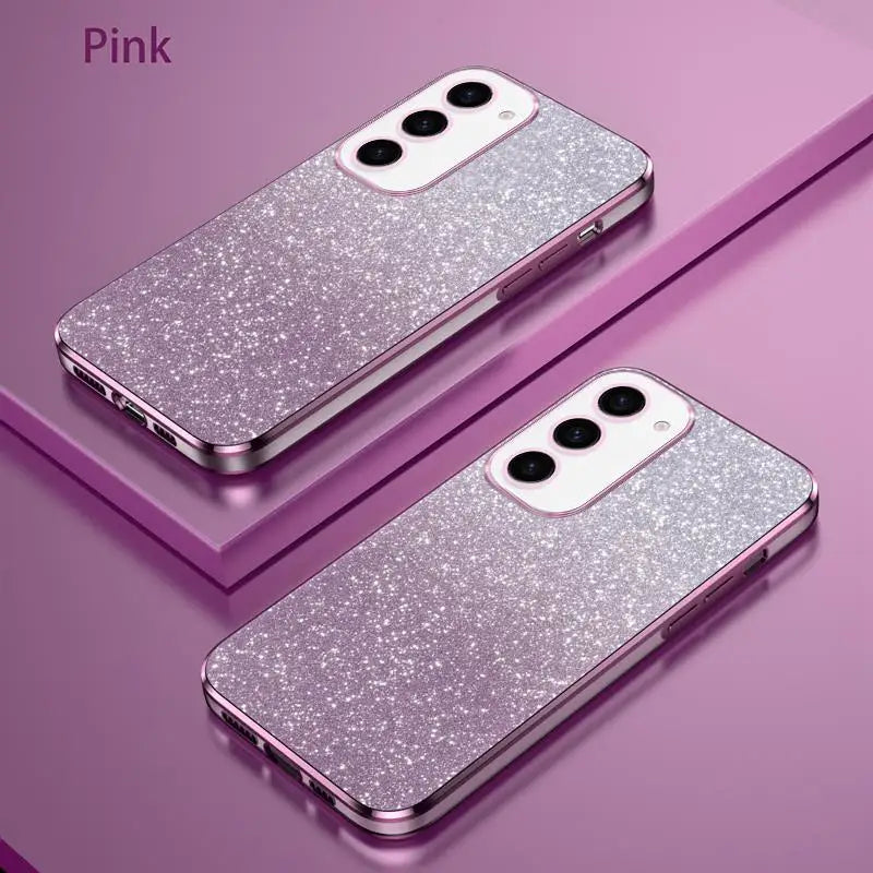 Gradient Glitter Plating Silicone Case for Samsung