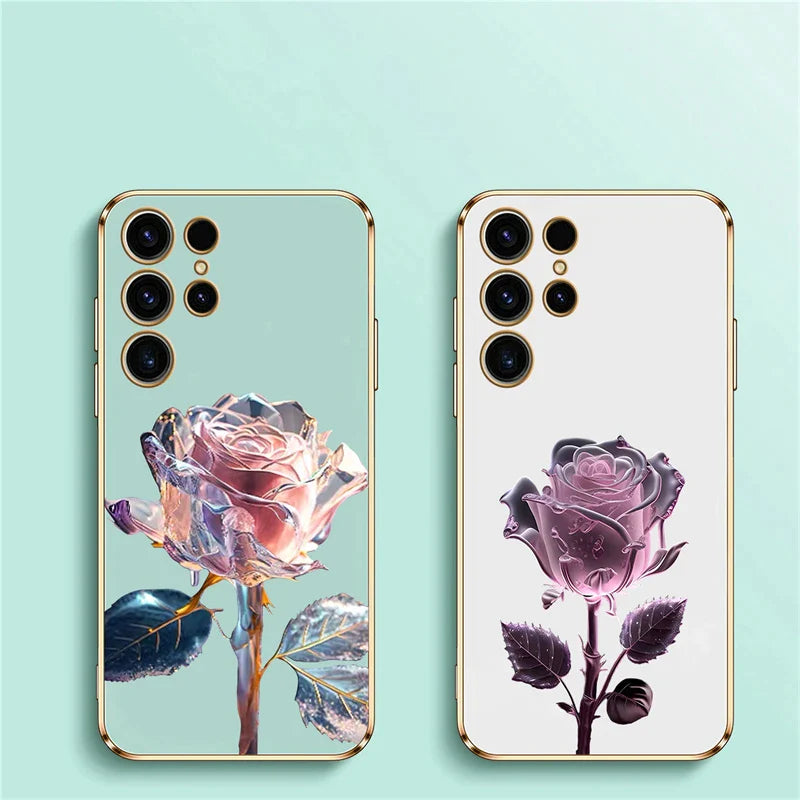 Rose Flower Soft Case For Samsung Galaxy