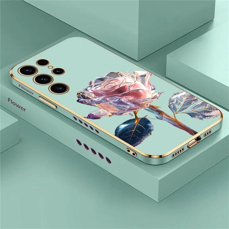 Rose Flower Soft Case For Samsung Galaxy