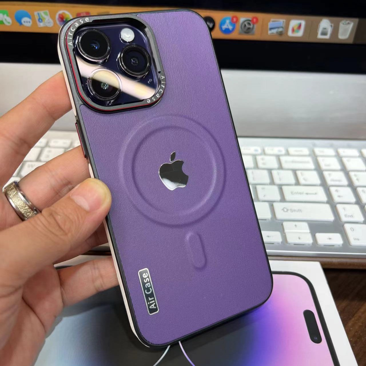 Metal Frame Anti Drop Magnetic Suction Case Cover for iPhone